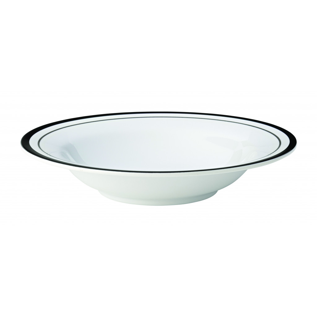 Utopia Kingline Black Lines Pasta Bowl 7.75" (19.5cm)