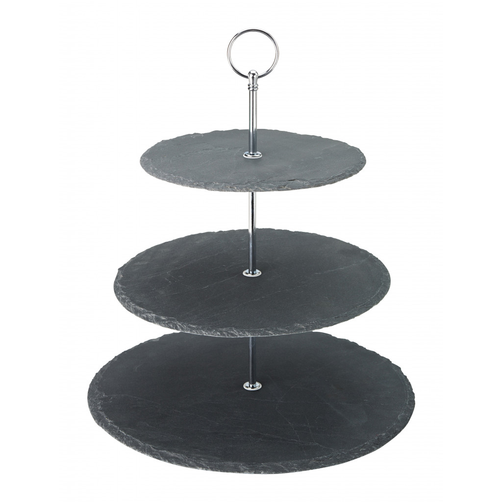 Utopia 3 Tier Slate Platter 12, 10, 8" (30, 25, 20cm)