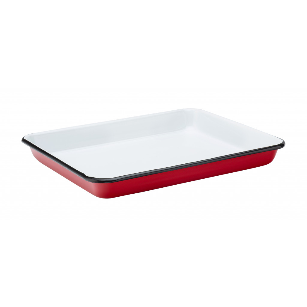 Utopia Eagle Enamel Red Baking Tray 11" (28cm)