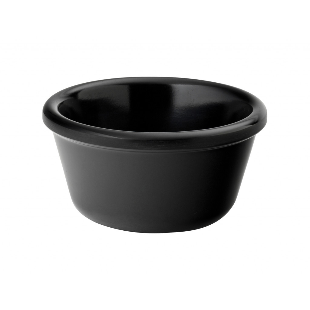 Utopia Plain Black Ramekin 3oz (9cl)