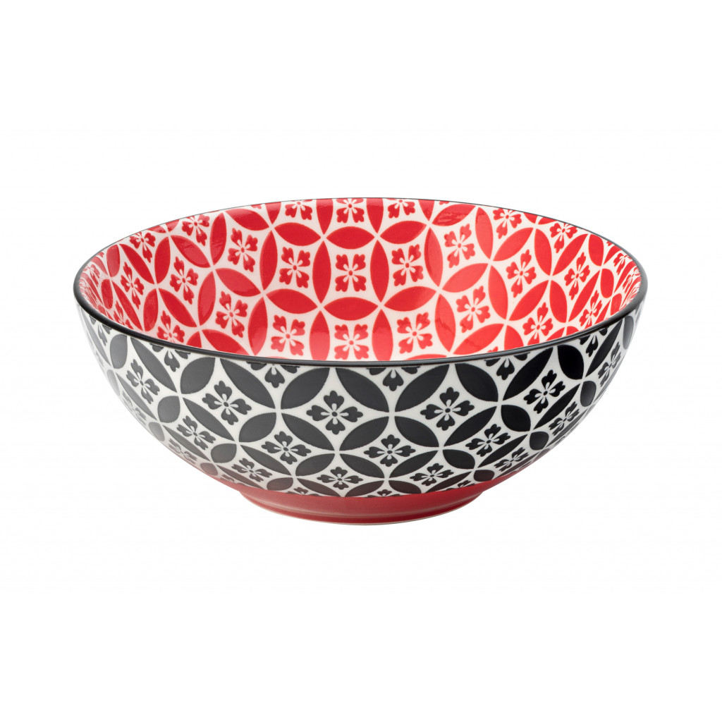 Utopia Cadiz Red & Black Bowl 6.3" (16cm)