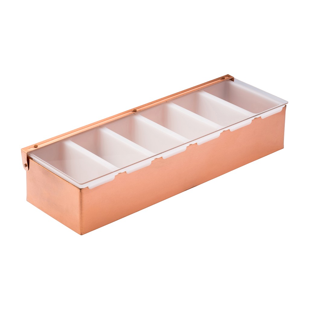 Utopia Copper Condiment Holder - 6 Inserts 17.5" (44.5cm)