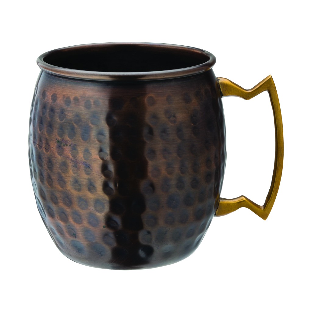 Utopia Aged Copper Hammered Round Mug 19oz (54cl)