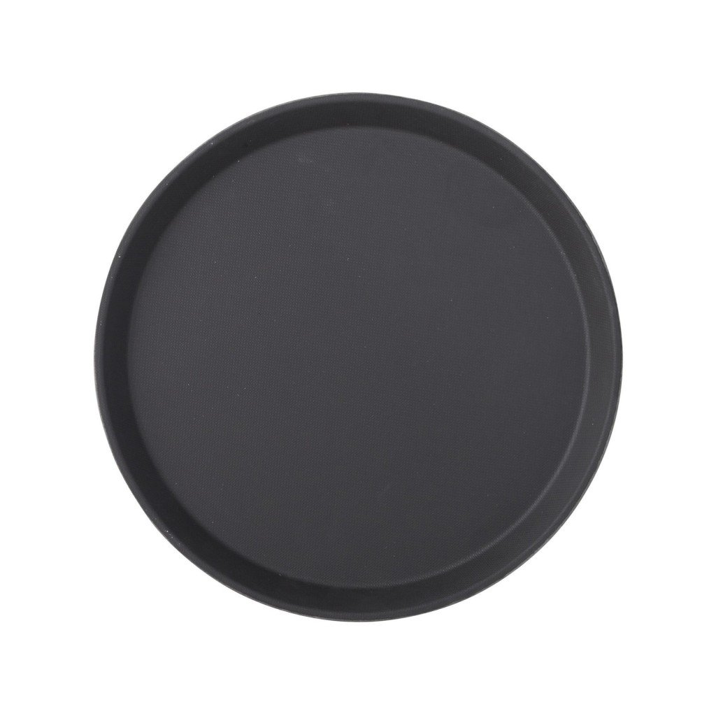 Utopia Black Non Slip Tray Round 11" (28cm)