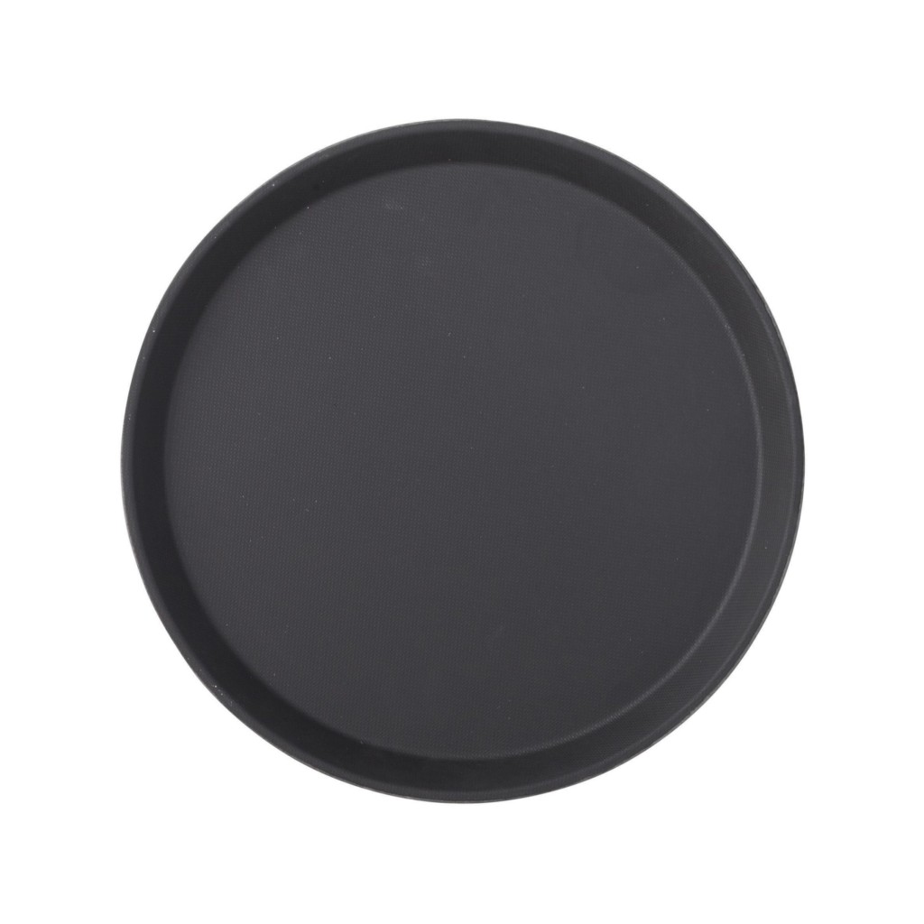 Utopia Black Non Slip Tray Round 14" (35.5 cm)