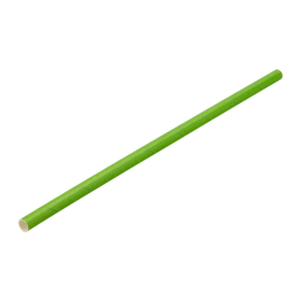 Utopia Paper Solid Green Straw 8" (20cm) Box of 250