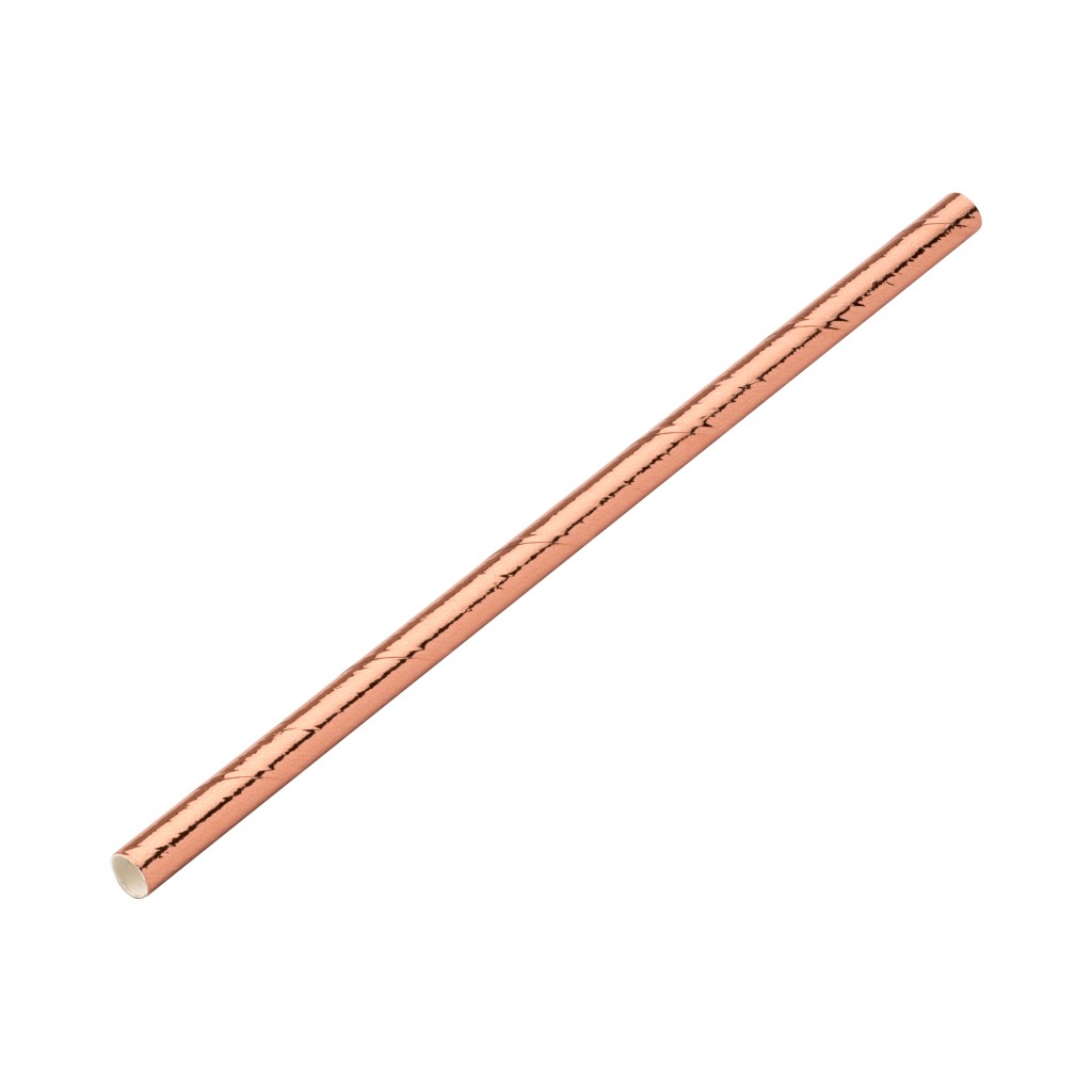 Utopia Paper Copper Cocktail Straw 5.5" (14cm) 5mm Bore