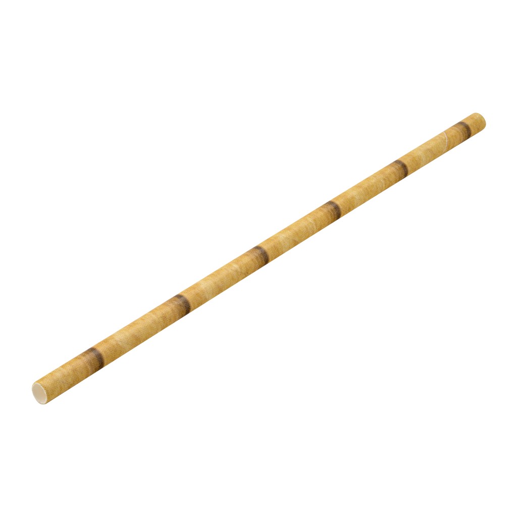 Utopia Paper Natural Bamboo Straw 8" (20cm) Box of 250