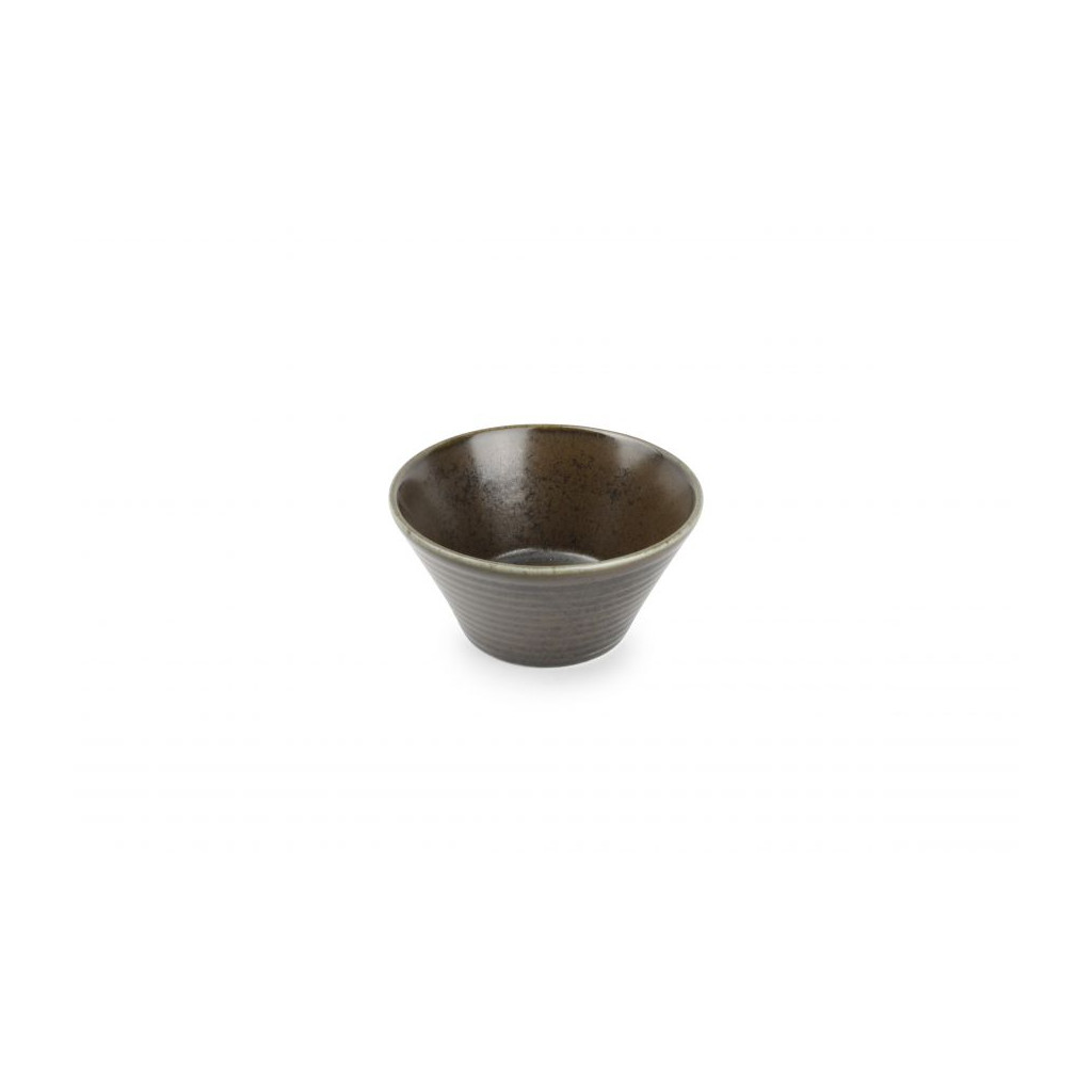 F2D Bowl 13xH6,5cm conical black Line