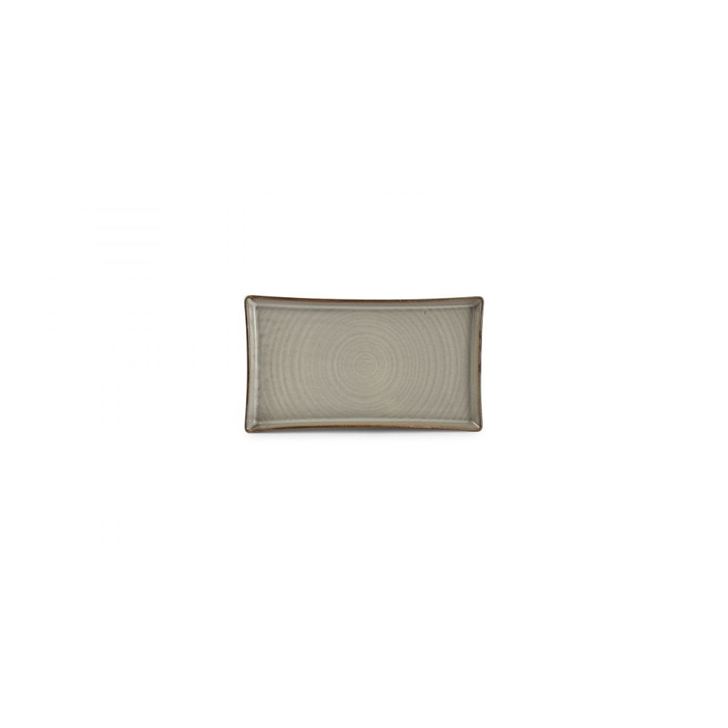 F2D Plate 22x12cm grey Line