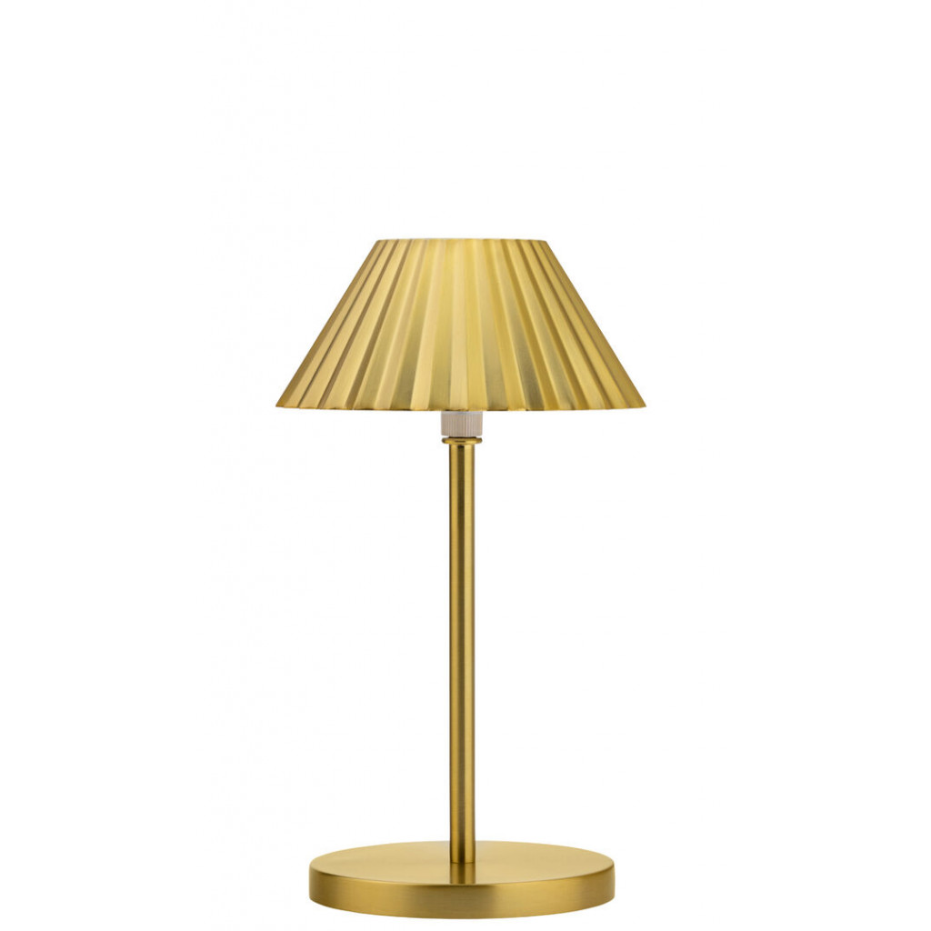 Utopia Aruba LED Bezdrátová Lampička 23cm - Broušená Zlatá
