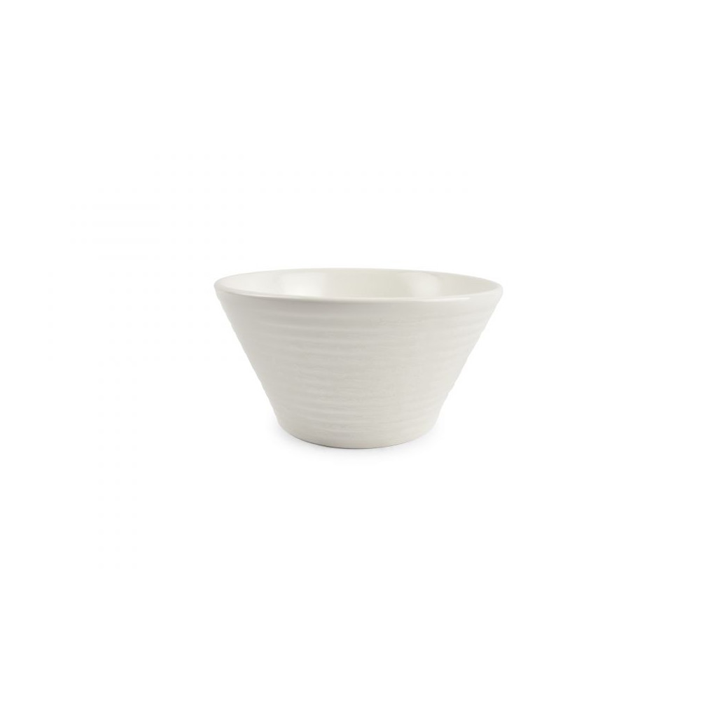 F2D Bowl 18xH9cm conical white Line