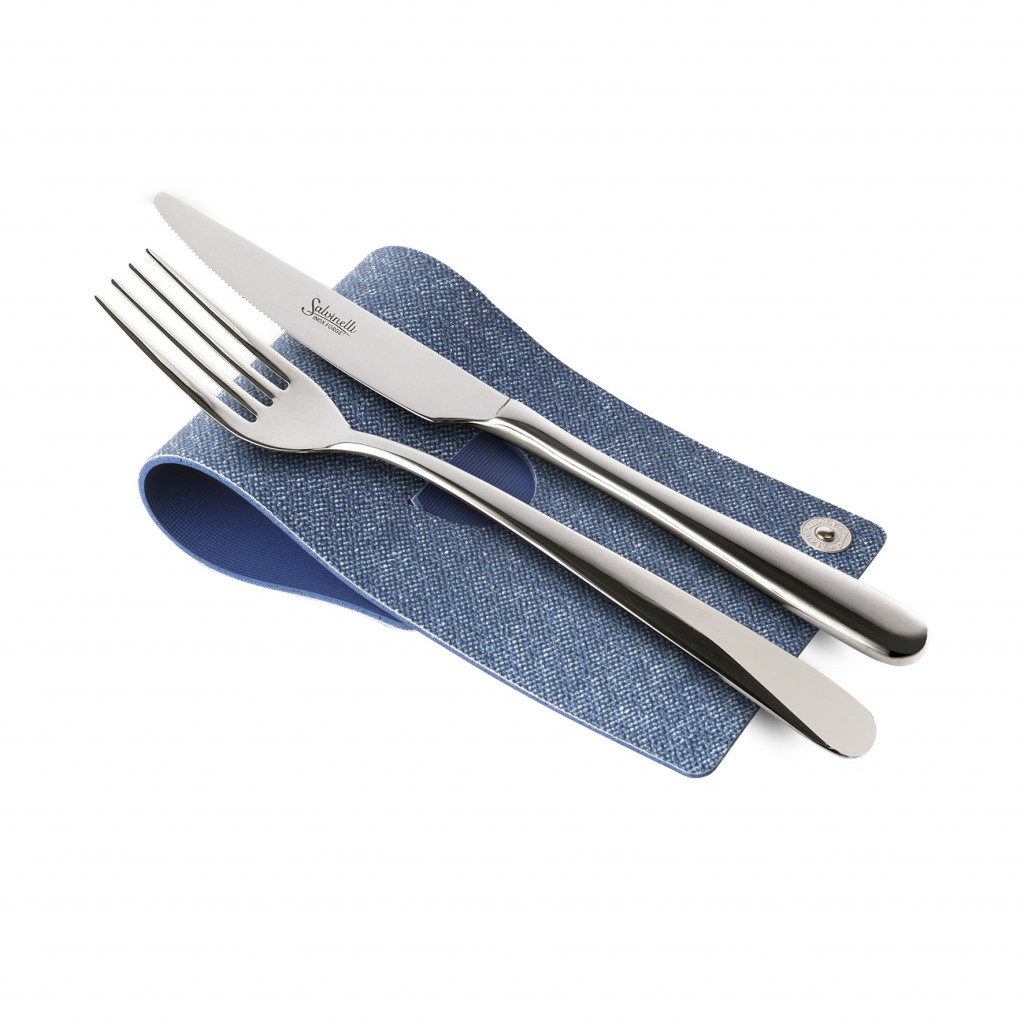 CUTLERY REST JUTE JEANS-4 pcs. pack