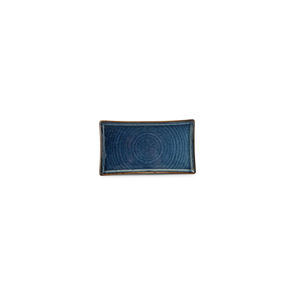 F2D Plate 22x12cm blue Line