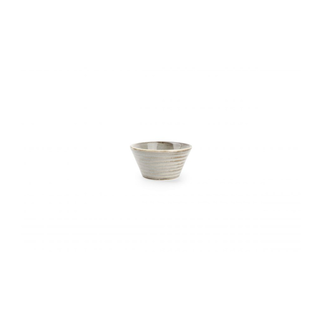 F2D Bowl 8xH4cm conical grey Line