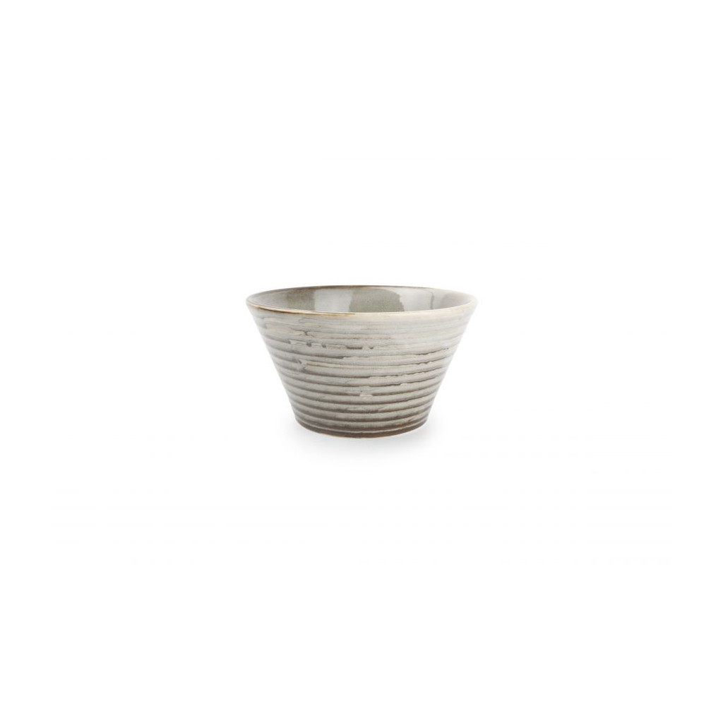 F2D Bowl 15xH8cm conical grey Line