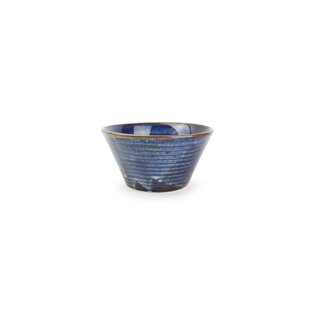 F2D Bowl 18xH9cm conical blue Line