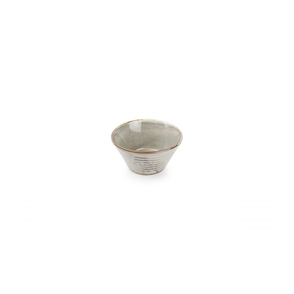 F2D Bowl 10xH5cm conical grey Line