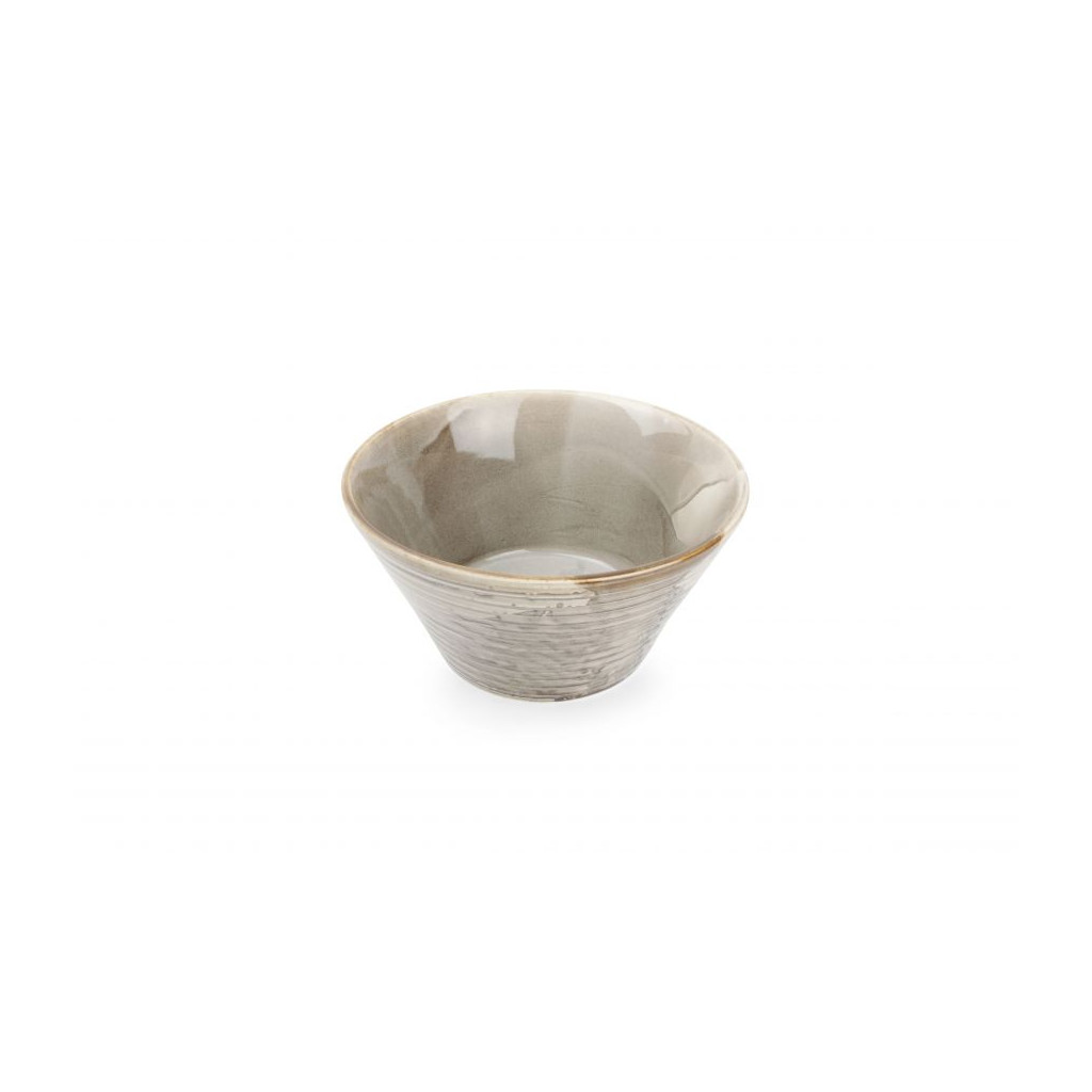 F2D Bowl 18xH9cm conical grey Line