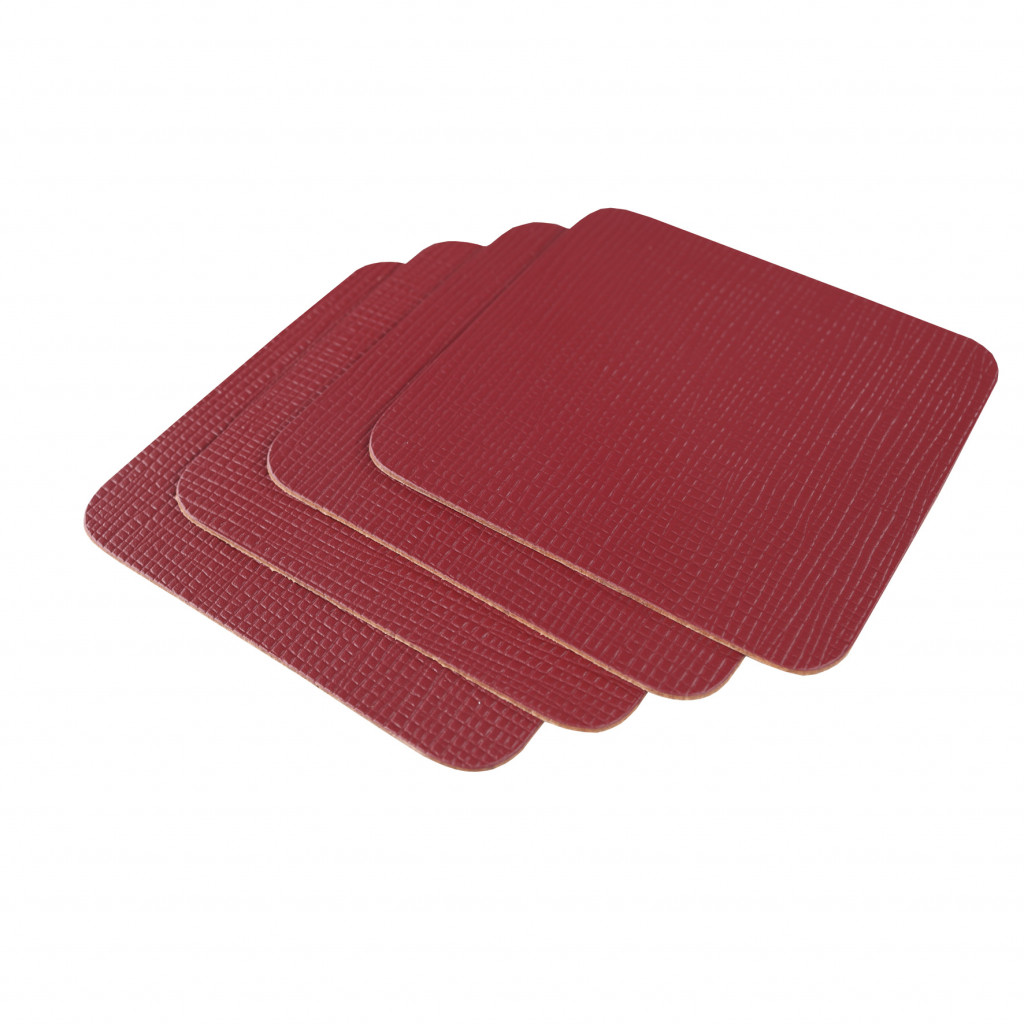 COASTERS 9,5x9,5 cm 4 pcs. pack CHEF BURGUNDY