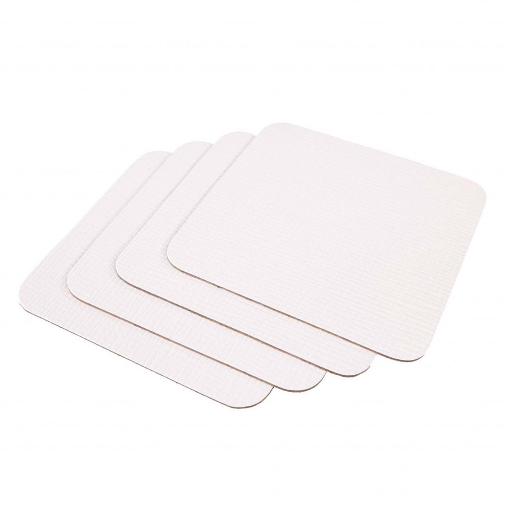 COASTERS 9,5x9,5 cm 4 pcs. pack CHEF WHITE