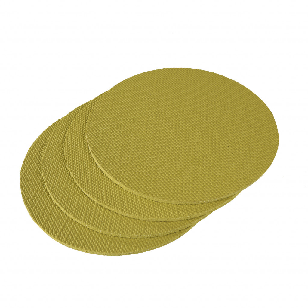 COASTERS 10 cm 4 pcs. pack JUTE GREEN