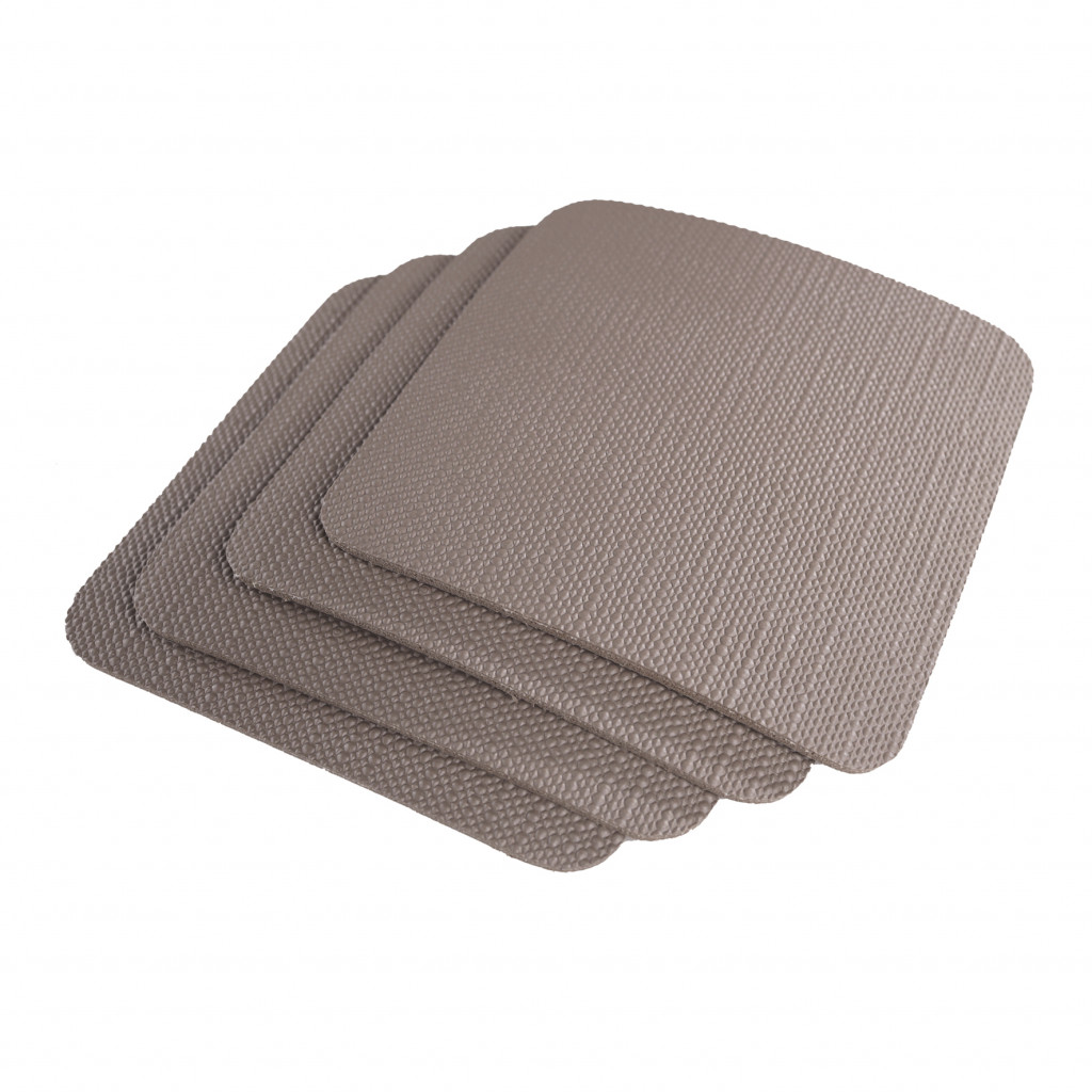 COASTERS 9,5x9,5 cm 4 pcs. pack JUTE GREY