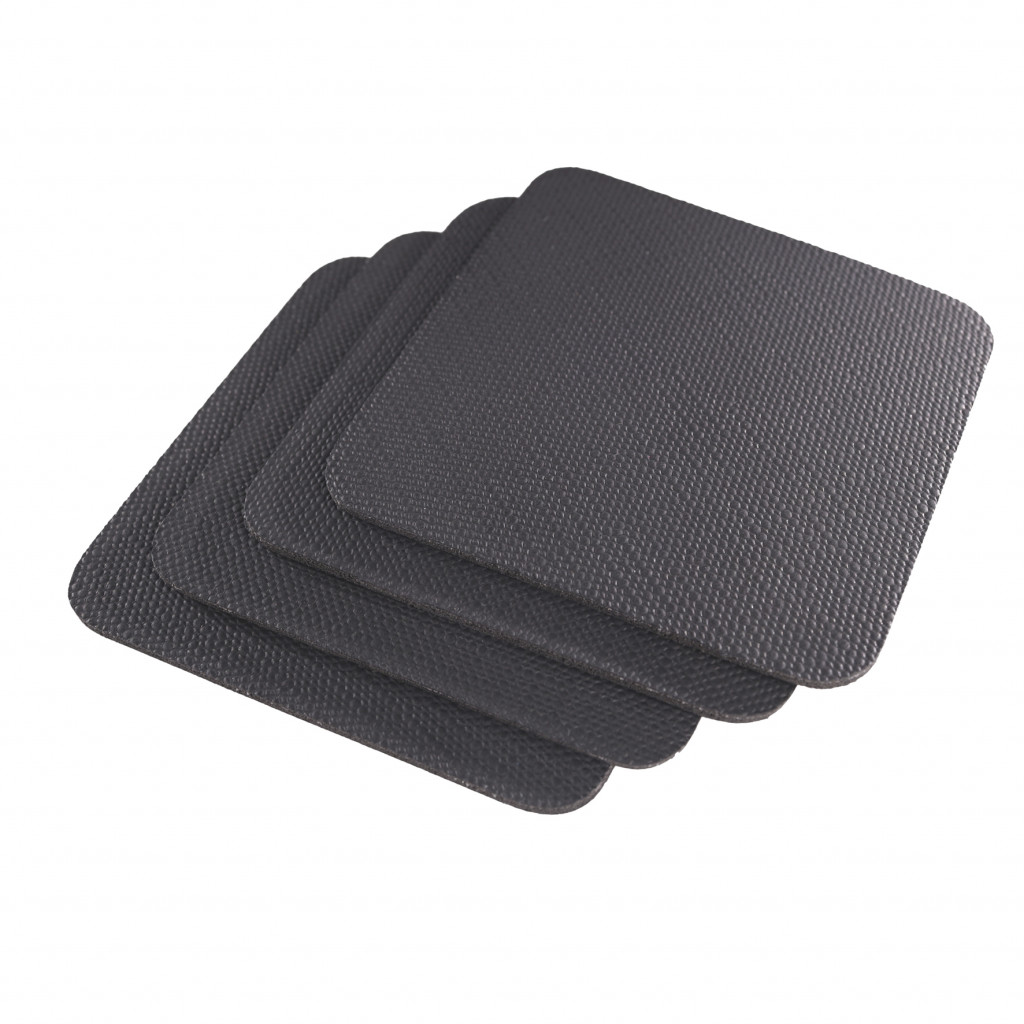 COASTERS 9,5x9,5 cm 4 pcs. pack JUTE BLACK