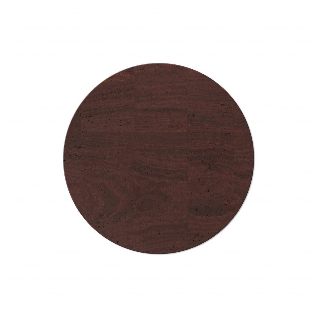 ROUND PLACEMATS 34 cm single piece CORK BROWN