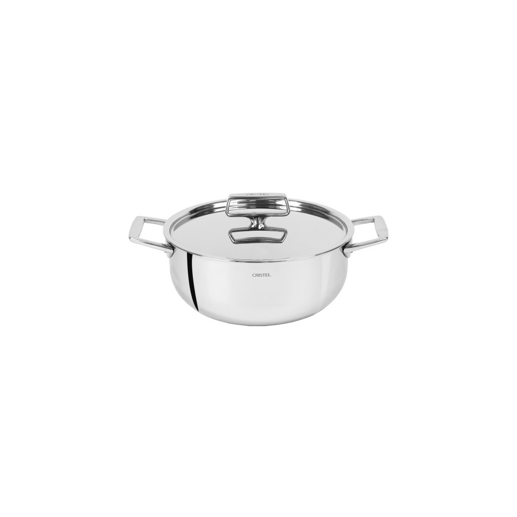 CASTEL PRO MULTIPLY STEWPAN 28 CM 2 SIDE HANDLES WITH STAINLESS STEEL LID