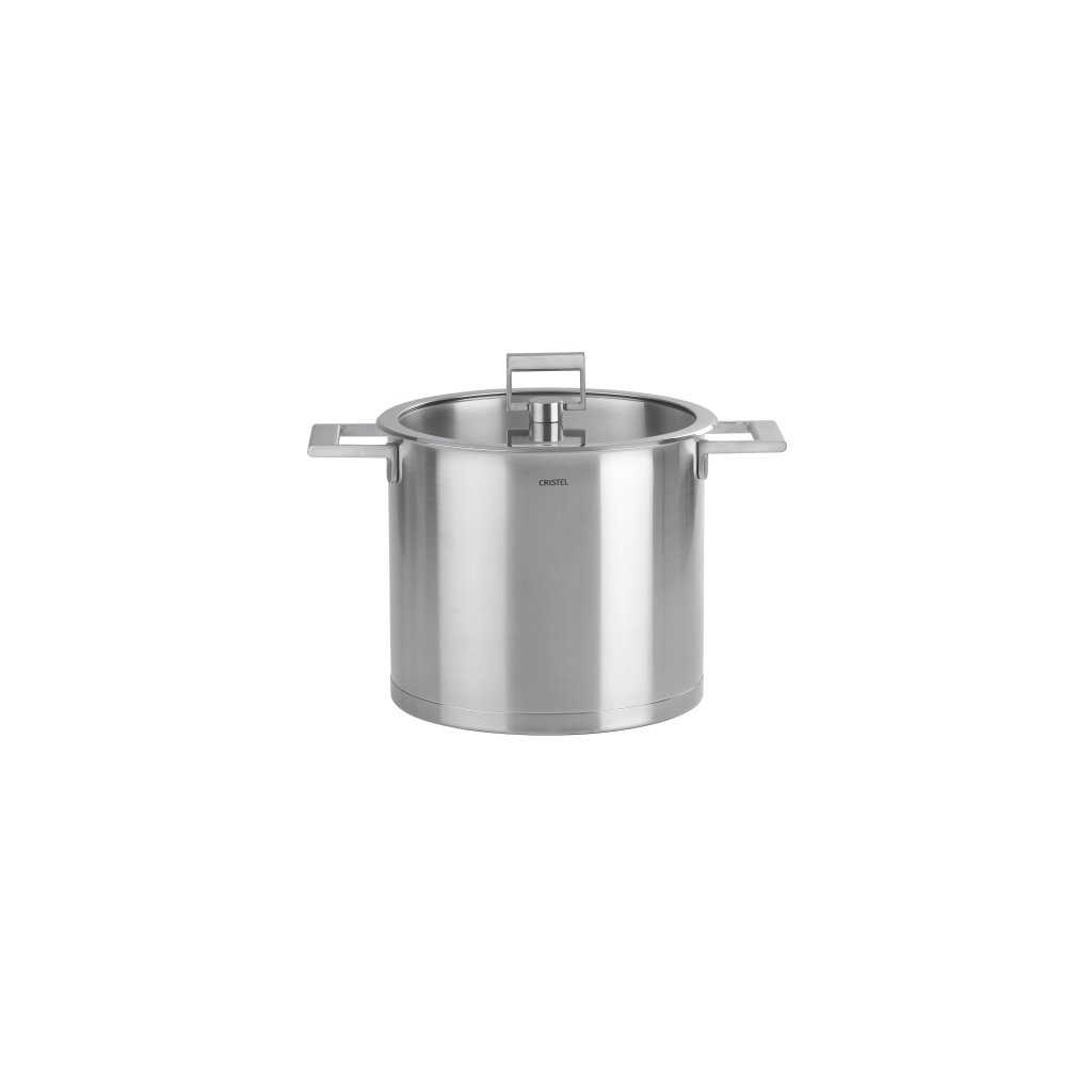 STOCKPOT 22 CM STRATE FIXED "L" + FLAT GLASS LID