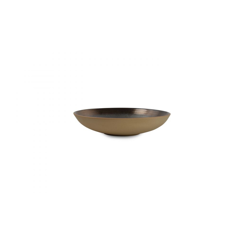 CHIC Deep plate 25xH5,5cm golden Ostra