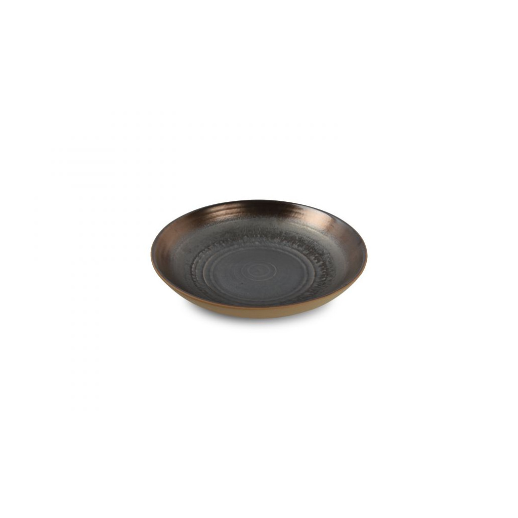 CHIC Deep plate 25xH5,5cm golden Ostra