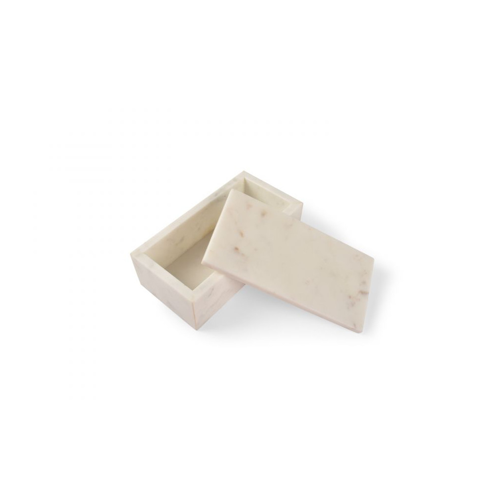 CHIC Serving box 20x10xH7cm white marble Pura