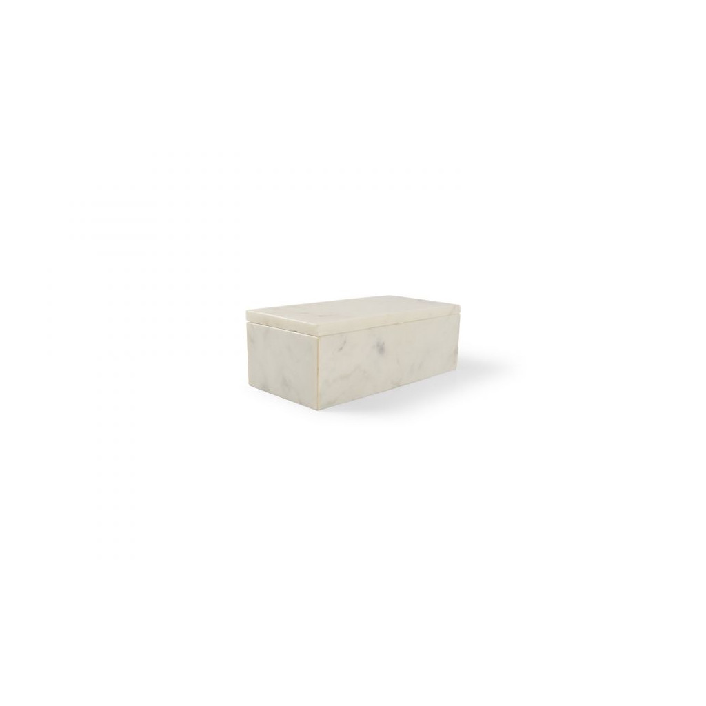 CHIC Serving box 20x10xH7cm white marble Pura