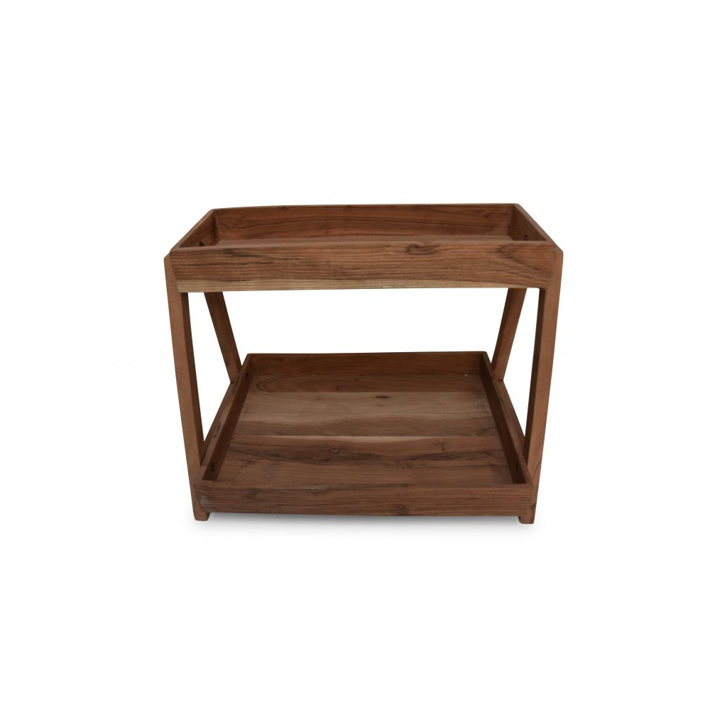 Wood & Food Trays with stand 58x40x46cm natural Venna