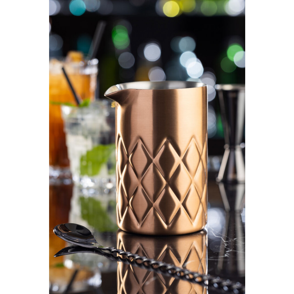 Utopia Brushed Copper Steel Double Walled Mixing Jar 58cl