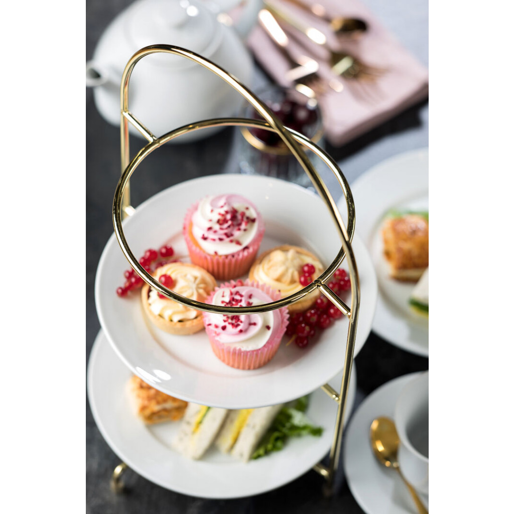 Utopia Gold 3 Tier Plate Stand 17" (43cm)