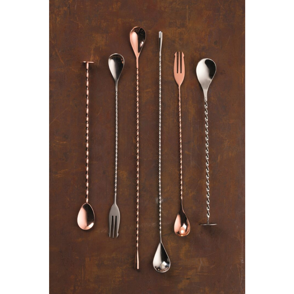 Utopia Fork End Copper Cocktail Mixing Spoon 12" (30cm)