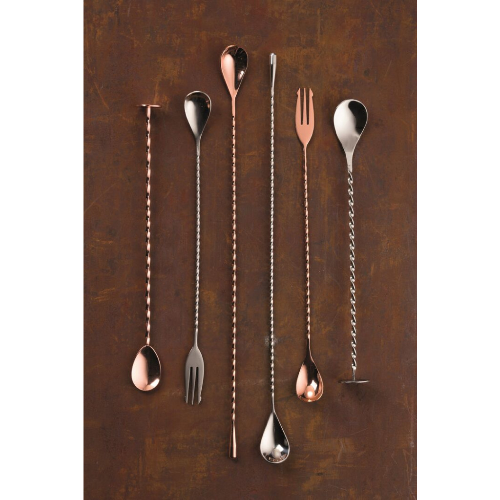 Utopia Teardrop Copper Cocktail Mixing Spoon 15.75"(40cm)