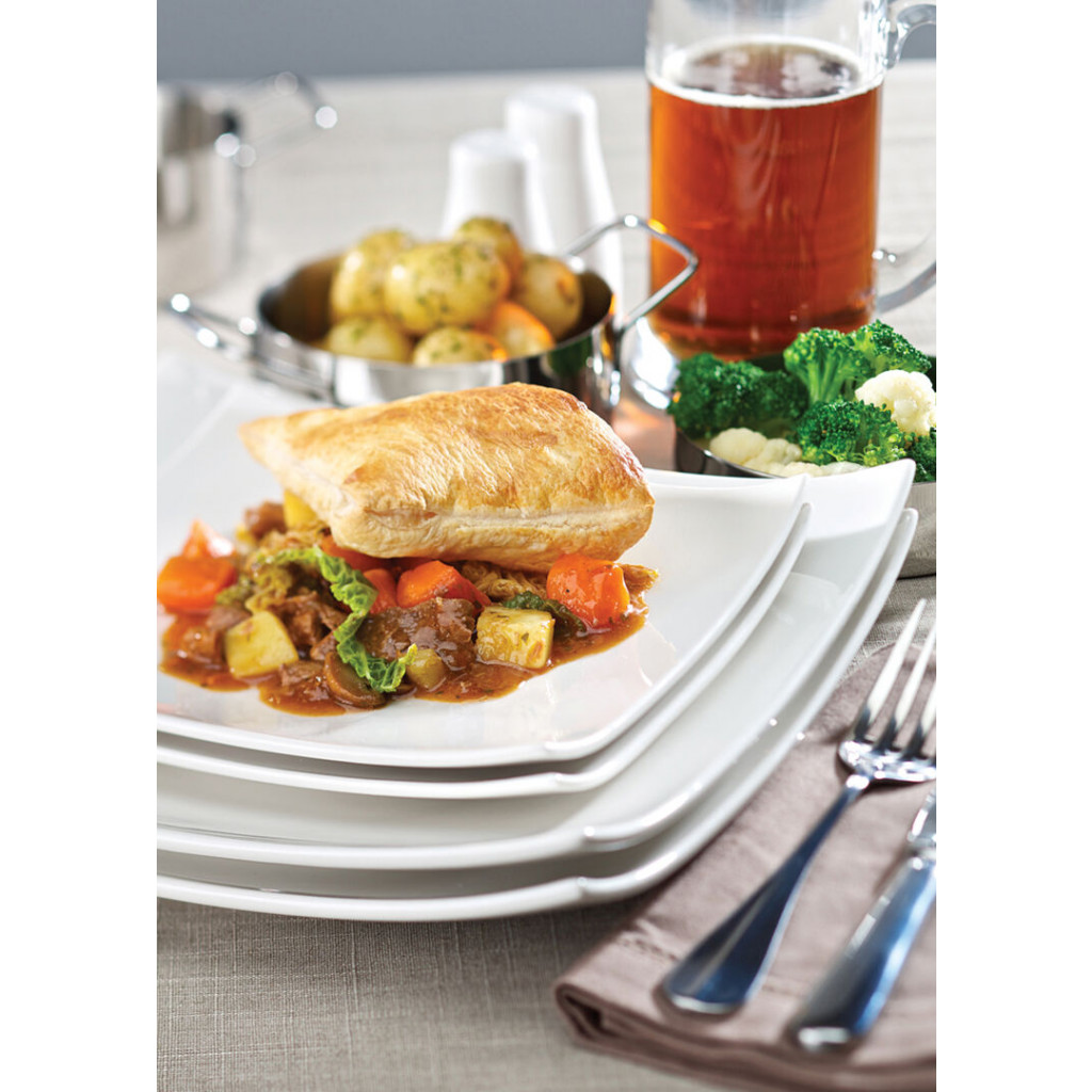 Utopia Pure White Square Plate 8" (20.5cm)