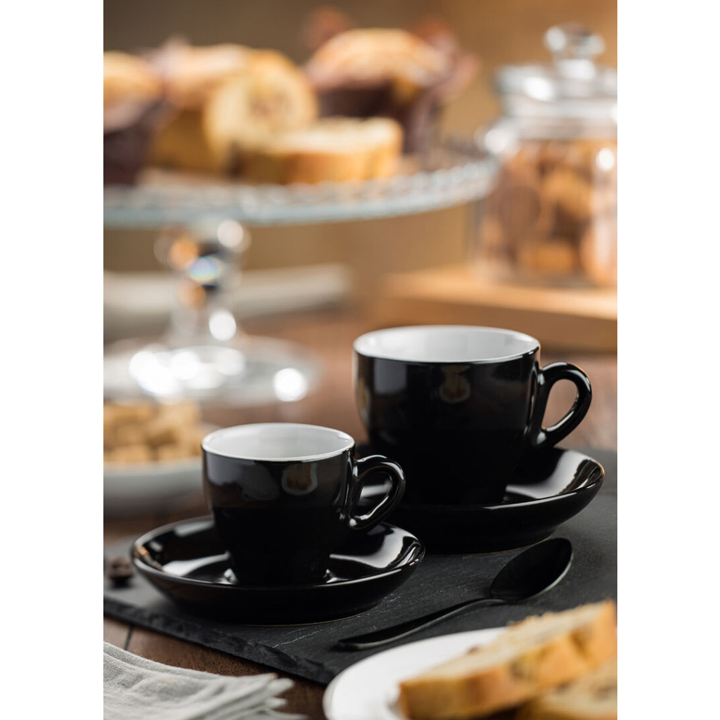 Utopia Titan Black Coupe Saucer 4.75" (12cm)