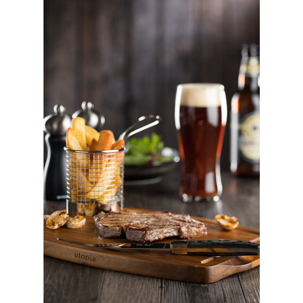 Utopia Acacia Wood Steak Platter 13.5 x 8.75" (34 x 22cm)