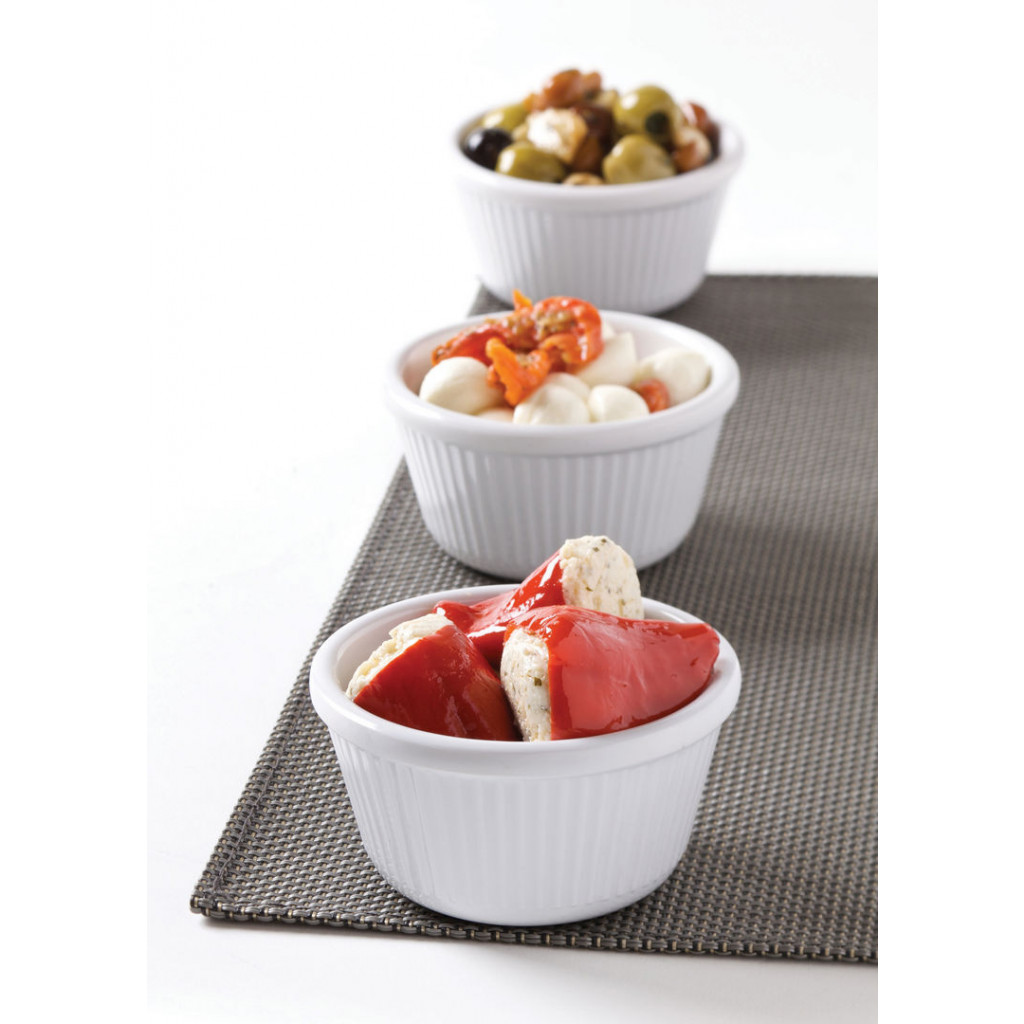 Utopia Fluted White Ramekin 4oz (12cl)