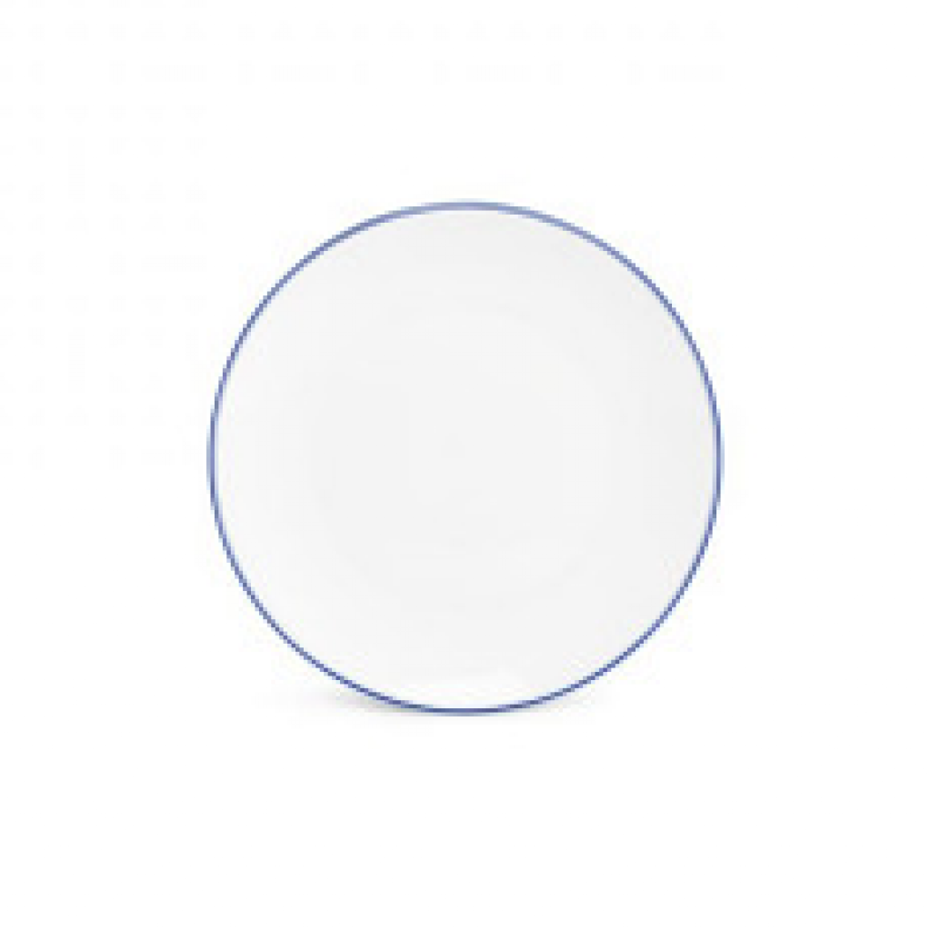 Bonbistro Plate 24cm coupe blue rim Basic White
