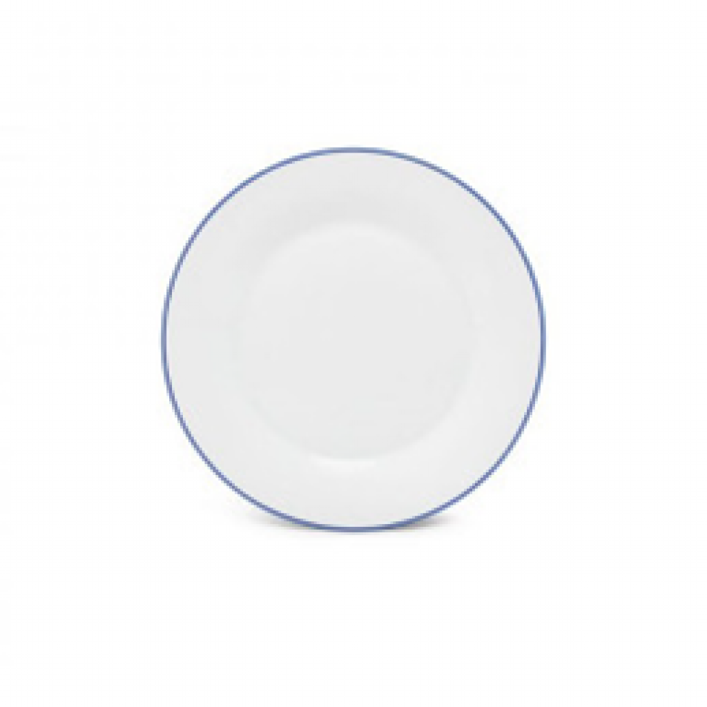 Bonbistro Plate 27cm blue rim Basic White