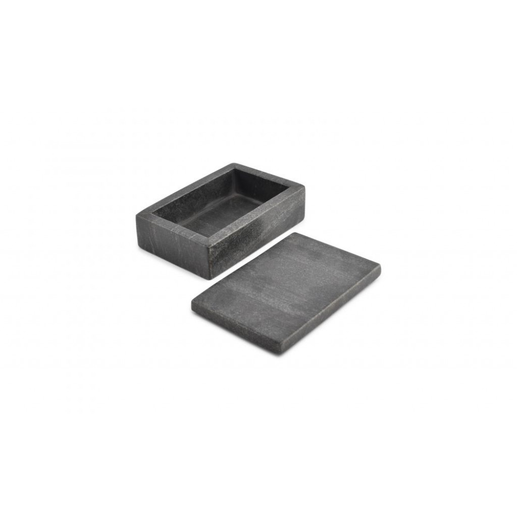 CHIC Serving box 20x10xH7cm marble black Pura