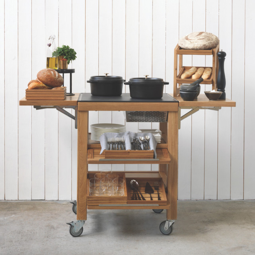 Craster Flow Single Heating/Cooling Trolley Oak-  (EU Type F - 2 pin) : 1489 × 1082 × 960 mm