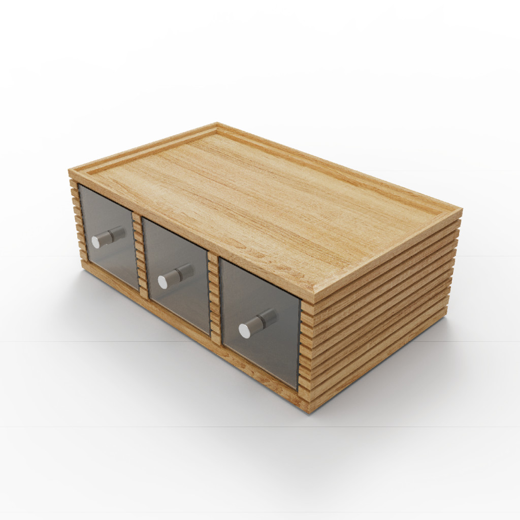 Craster Flow Oak Triple Bread Box 349 × 530 × 190mm
13.7 × 20.9 × 7.4 in