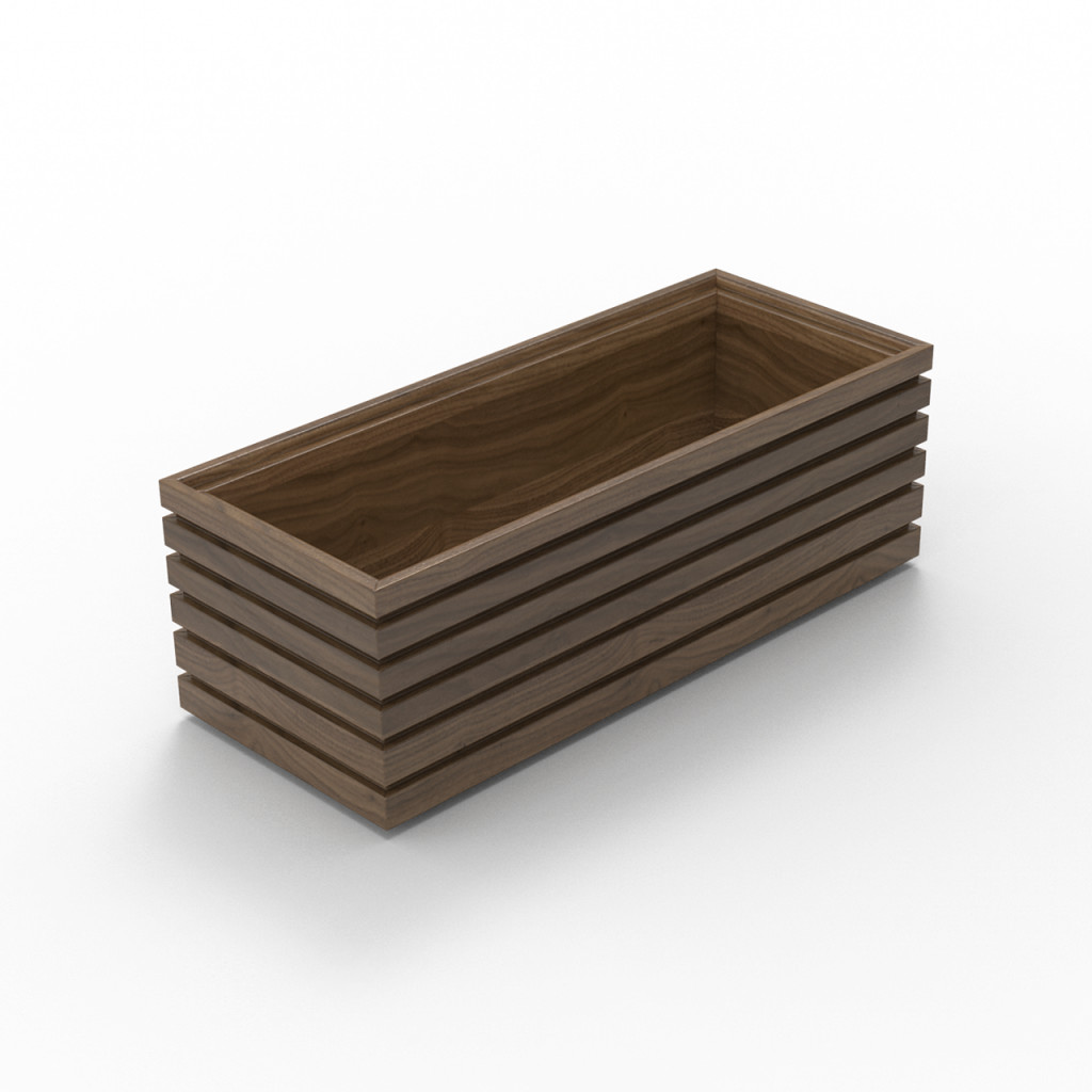 Craster Flow Walnut 1.8 Bento Tray Lid Walnut, Lacquer 325 × 132 × 20 mm